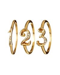 Lulu Frost - Metallic Code Number Diamond Ring 18k Gold - Lyst