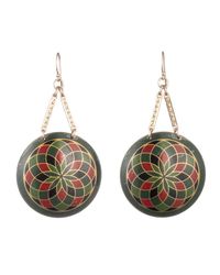Lulu Frost - Multicolor Vintage Checkered Celluloid Vee Earrings - Lyst