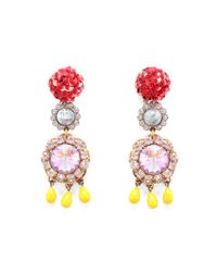 Lulu Frost - Multicolor Vintage Sequined Passage Clip On Earrings - Lyst