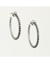 Lyst David Yurman Sterling Silver Diamond Midnight Melange Cable David Yurman