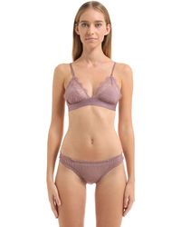 LoveStories Pink Love Lace Grape Shake Triangle Bra