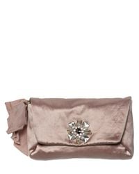 Lanvin | Natural Silk Satin Evening Clutch | Lyst