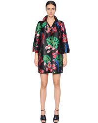 Manteau Brocard Simple Boutonnage Motif Tropical Valentino en coloris Multicolor