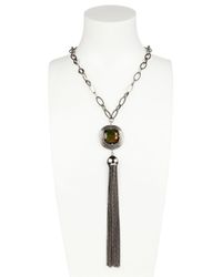 Gabriele Frantzen | Metallic Stone Tassel Necklace | Lyst