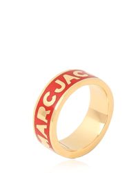 Marc By Marc Jacobs Red Dreamy Logo Brass Ring
