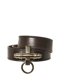 Givenchy | Brown Obsedia Wrap Around Leather Bracelet | Lyst
