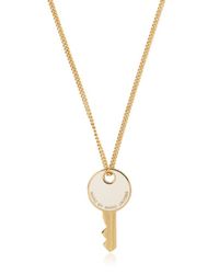 Marc By Marc Jacobs | Metallic Enameled Brass Key Pendant Necklace | Lyst