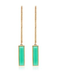 Jade Jagger | Green Never Ending Bar Earrings | Lyst
