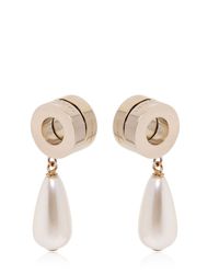 Givenchy | White Resin Pearl Pendant & Metal Earrings | Lyst