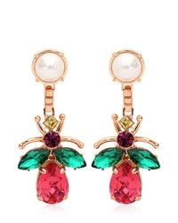 Mawi | Multicolor Love Bug Crystal Earrings | Lyst