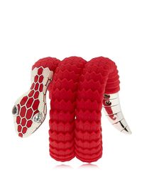 TAMARA DONALLI Red Clea Cherish Love Snake Wrap Bracelet