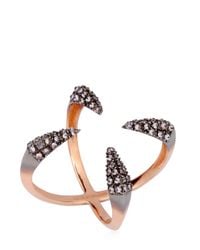 Katie Rowland | Pink The Dip Dye Cross Ring | Lyst