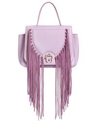 Paula Cademartori | Pink Abela Fringed Leather Shoulder Bag | Lyst