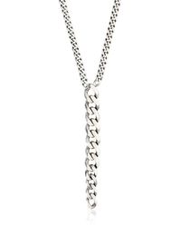 Emanuele Bicocchi | Metallic Leather & Rugged Silver Chain for Men | Lyst