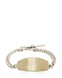 Maison Margiela | Metallic Silver Colored Brass Id Bracelet | Lyst