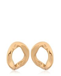 Pluma | Metallic Link Light Gold Earrings | Lyst
