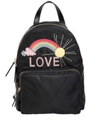 RED Valentino | Black Rainbow Love Patch Backpack | Lyst