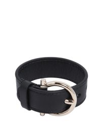 Ferragamo | Black Leather Bracelet | Lyst