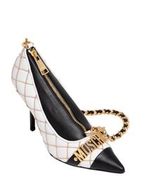 Moschino | Metallic Logo Lettering Pump Shaped Leather Bag | Lyst