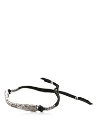 Henson | Metallic Thin Cuff Bracelet With Leather Detail for Men | Lyst