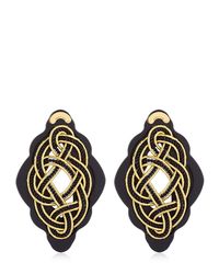 Anna E Alex | Metallic Regina Nera Wooden Frame & Rope Earrings | Lyst