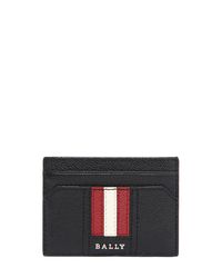 Bally Black Saffiano Leather Card Holder for men