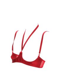 Kiki de Montparnasse Red Welcome Home Silk Bra