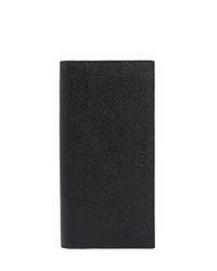 Bally Black Saffiano Leather Vertical Wallet for men