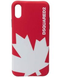 DSquared² Maple Leaf Iphone X Phone Case in Red for Men - Lyst