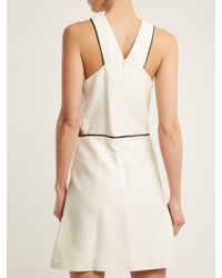 Zeus + Dione White Helen Pleated Silk Dress