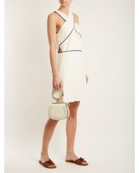 Zeus + Dione White Helen Pleated Silk Dress
