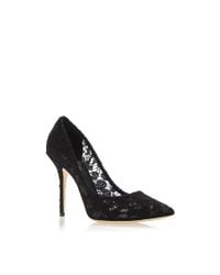 Dolce & Gabbana | Black Pointed Toe Pump | Lyst