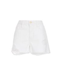 FRAME White Le Grand Garcon High-rise Denim Shorts