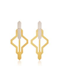 Monica Sordo | Blue Daphnis Oversized Cut Out Earrings | Lyst