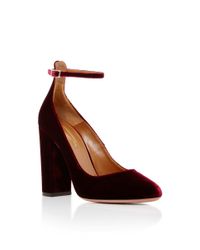 Aquazzura | Yellow Alix Velvet Pumps | Lyst