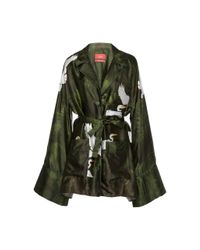 For Restless Sleepers Green Peito Bird Kimono Top