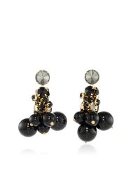 Marni | Black Strass Drop Earring | Lyst