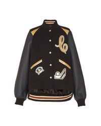 COACH | Blue Metallic Insert Oversized Varsity Jacket | Lyst