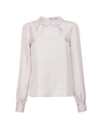 Blumarine | Multicolor Collared Long Sleeve Blouse | Lyst