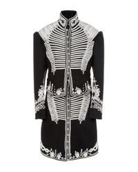 Burberry | Multicolor Wool Military Coat | Lyst