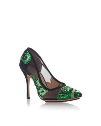 Charlotte Olympia | Green Amazonian Bacall Pump | Lyst