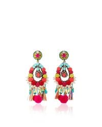Ranjana Khan | Blue Turquoise Fringe Earrings | Lyst