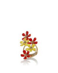 Elie Saab | Metallic Blossom Flower Ring | Lyst