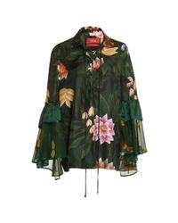 For Restless Sleepers Green Pothos Lace Up Top