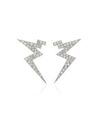 Claudia Oddi | White Lightning Mini Earrings | Lyst