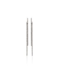 AS29 | Black 2 Lines White Diamond Earrings | Lyst
