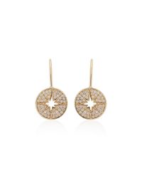 Sydney Evan | Metallic Starburst Medallion French Wire Earrings | Lyst