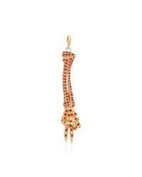 Luis Morais | Red To The Bone Long Peace Sign Charm With Gemfields Rubies | Lyst