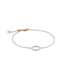 Monica Vinader | Pink Riva Diamond Hoop Chain Bracelet | Lyst