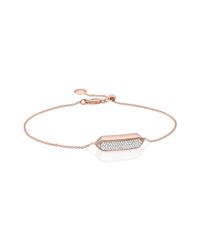 Monica Vinader | Pink Baja Mini Bracelet - Diamond | Lyst